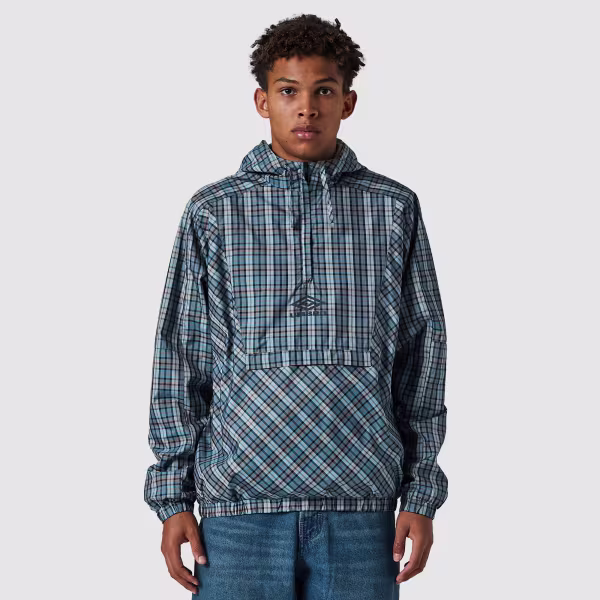 UMBRO CHECKED CAGOULE-GREY