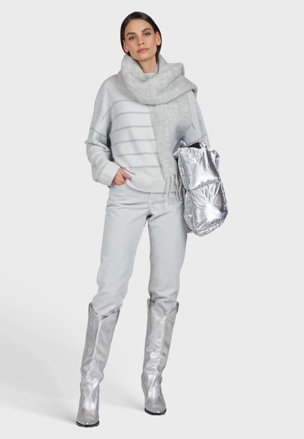 Marc Aurel Women's Silvey Grey Slim Fit pant