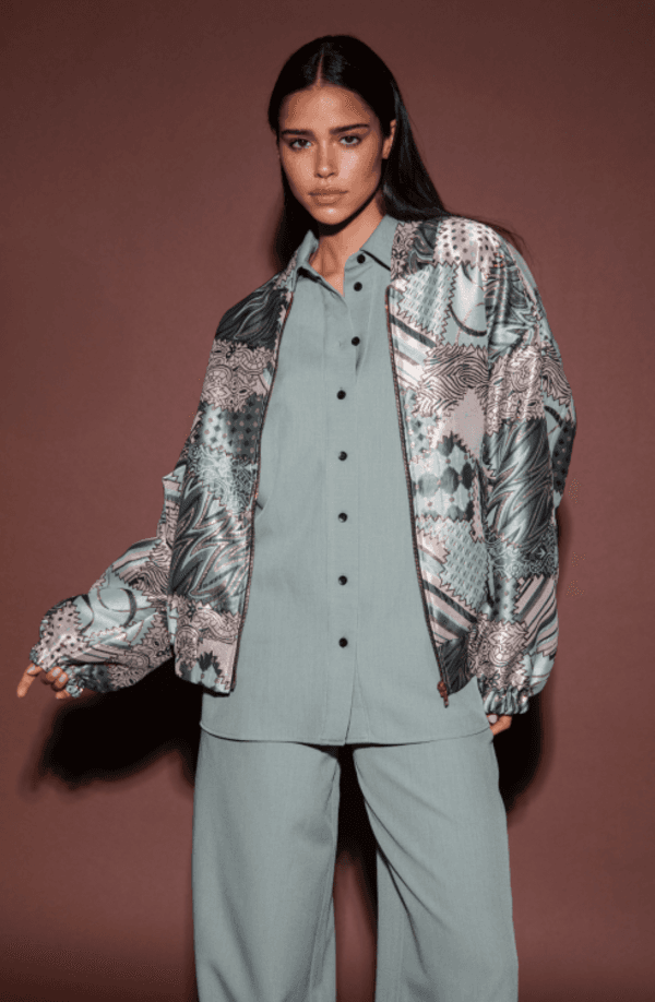 AMAYA Amsterdam  light blue bomber jacket