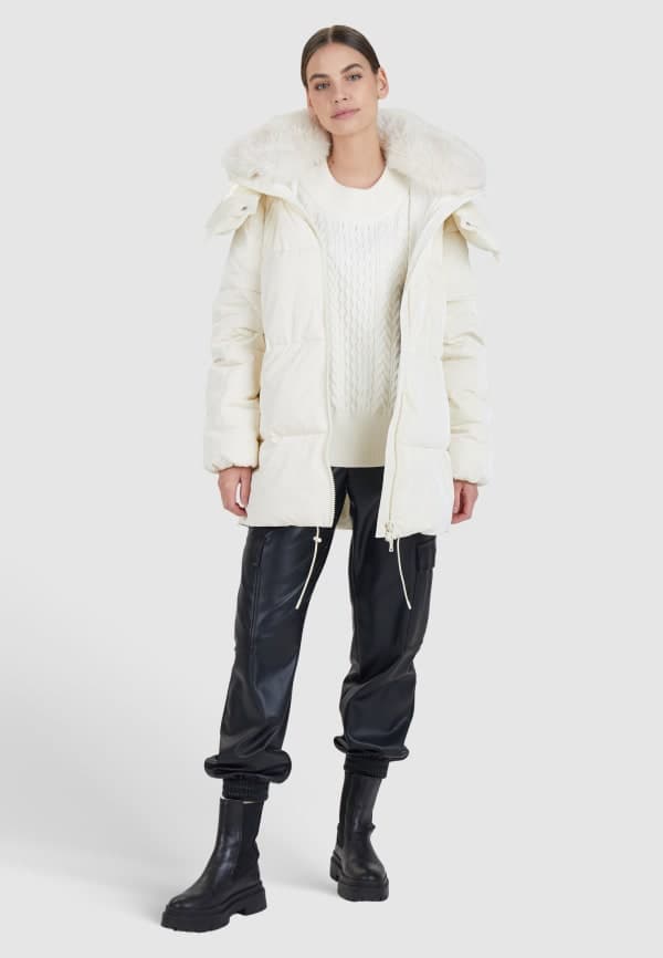 Marc Aurel White Shimmering down jacket