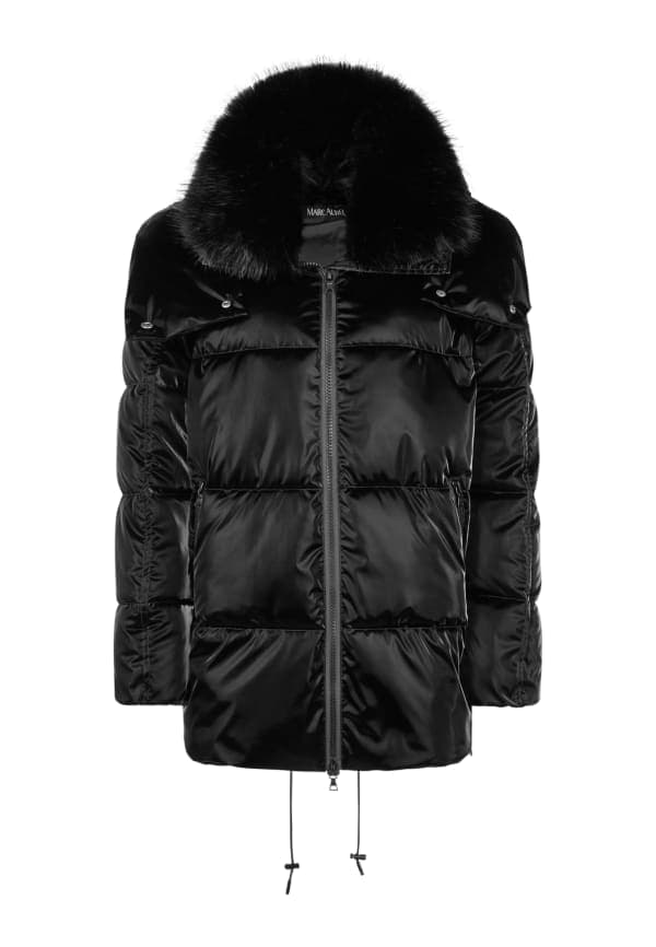 MARC AUREL SYNTHETIC JACKET WITH FUR TRIM