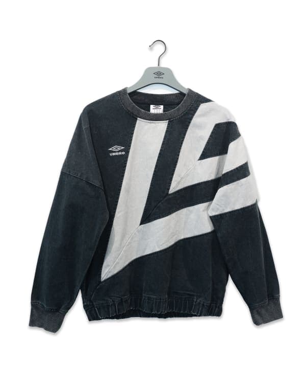 UMBRO WASHED DIAMOND DRILL SWEAT-BLACK