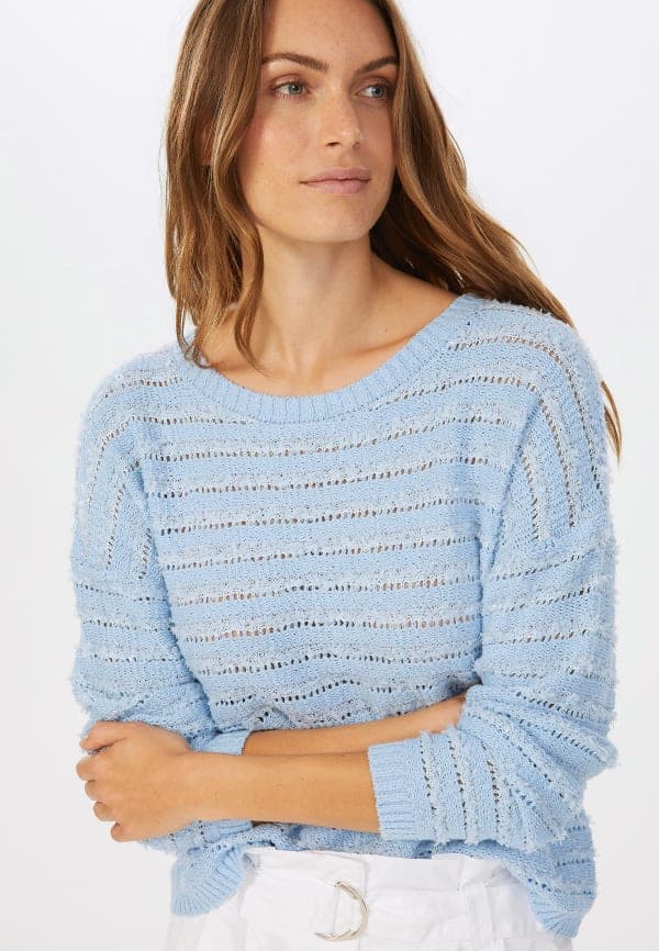 MARC AUREL Women's sweater sequins in blue