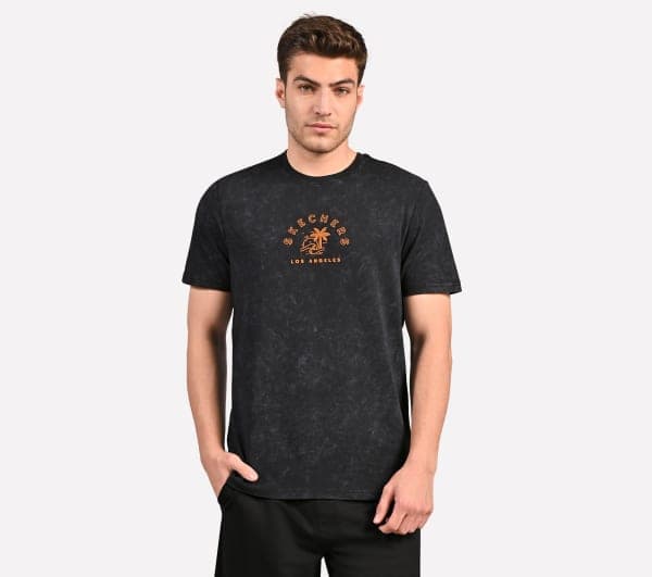 SKECHERS ACID WASH GRAPHIC T-SHIRT